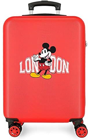 Disney Valigia da cabina  Topolino e Minnie viaggio a Londra Rosso 38x55x20 cm ABS rigido Chiusura a combinazione laterale 35L 2 kg 4 doppie ruote bagaglio a mano