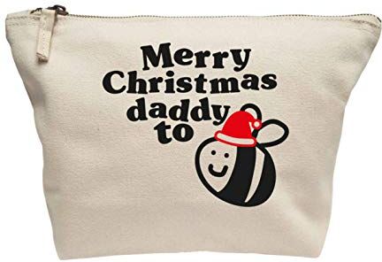 Creative Flox Beauty case creativo con scritta"Merry Christmas Daddy to be