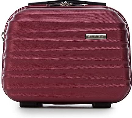 WITTCHEN Necessaire da viaggio Valigia da viaggio Bagaglio a mano Valigia cabina Valigia in ABS Serratura a combinazione Linea GROOVE Beauty case Borgogna