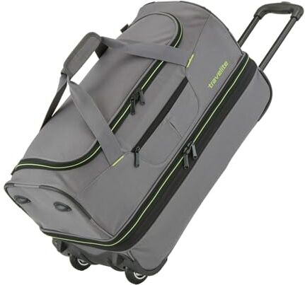 travelite 2 ruote trolley borsa da viaggio taglia S con piega ad espansione, serie bagagli BASICS: morbida con volume extra, 55 cm