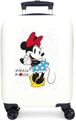 Disney Joumma Minnie Magic Valigia da cabina bianca 33 x 50 x 20 cm Rigida ABS Chiusura a combinazione laterale 28,4 L 2 kg 4 ruote doppie bagaglio a mano, bianco, Valigia cabina