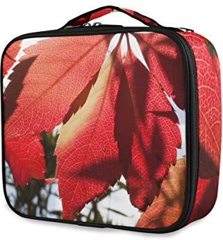 FANTAZIO Trousse per trucchi autunnale grande, colore: rosso