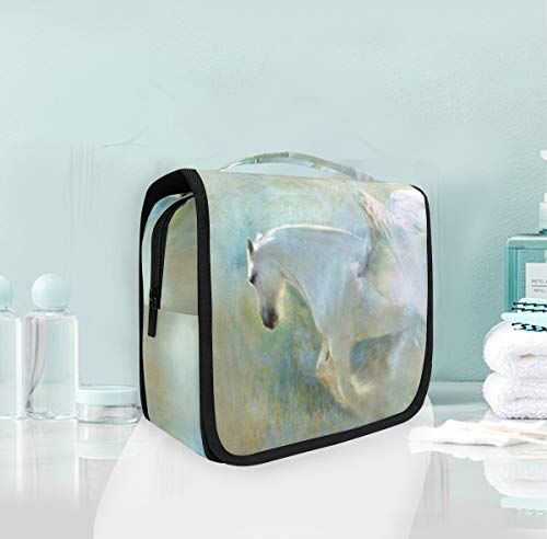 FANTAZIO Angelic Unicorno Bianco Cavallo Viaggio Trucco Trousse Organizer Trousse Organizer Con Scomparti