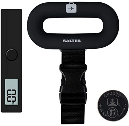 Salter Bkdctm Bilancia Pesa Valigie Capacità 40 Kg, Nero, 10 Cm