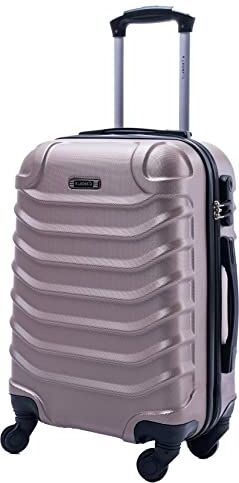 Leone Valigia EasyJet 45x36x20 cm Trolley Bagaglio a mano in ABS 4 Ruote (Rose Gold, 2026 Valigia 50x33x9,5 cm)