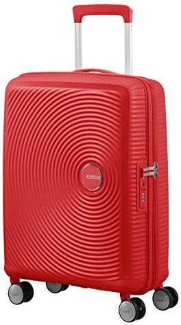 American Tourister Tsa Exp, Spinner Espandibile Bagaglio A Mano Uomo, Rosso (Coral Red), S 55 cm 41 L