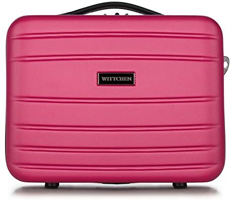 WITTCHEN Necessaire da viaggio Valigia da viaggio Bagaglio a mano Valigia cabina Valigia in ABS Serratura a combinazione Globe Linea Beauty case Rosa