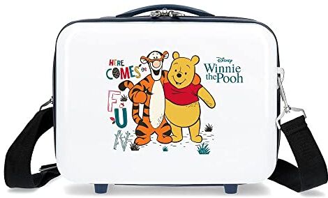 Pepe Jeans Disney Winnie The Pooh Beauty case regolabile con tracolla bianca 29 x 21 x 15 cm Rigido ABS 9,14 L