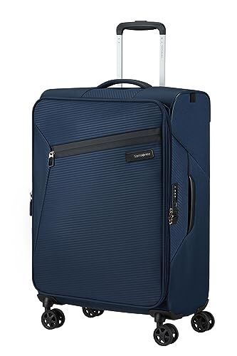 Samsonite Litebeam Spinner M, Valigia Espandibile, Blu (Midnight Blue), M (66 cm 24 L)