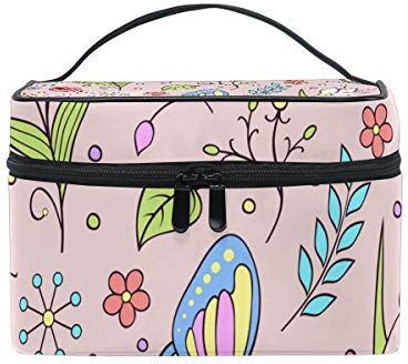 hengpai Beauty case da viaggio per trucchi e treni con colibrì Multicolore11 Taglia unica