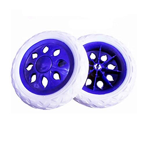 tooloflife Set di 2 ruote per carrello in plastica con nucleo in schiuma, colore: blu