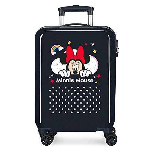 Disney Minnie Rainbow Valigia da cabina blu 37 x 55 x 20 cm rigida ABS chiusura a combinazione laterale 34 l 2,66 kg 4 ruote doppie bagaglio a mano