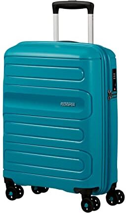 American Tourister Sunside, Bagaglio A Mano Unisex Adulto, Turchese (Totally Teal), S 55 cm 35 L