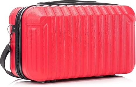 Leone Bagaglio a Mano 40x20x25 Ryanair Beauty Case in ABS (Rosso, 2208 XS Beauty case 40x20x25cm)