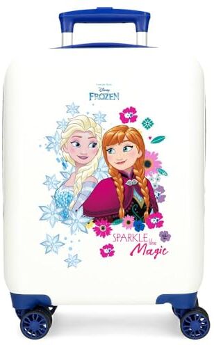 Disney Joumma  Sparkle Like Magic Valigia da cabina bianca 33 x 50 x 20 cm Rigida ABS Chiusura a combinazione laterale 28,4 L 2 kg 4 ruote doppie bagaglio a mano, bianco, Valigia cabina