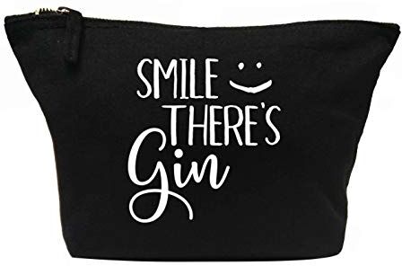 Creative Flox Trousse per trucchi, motivo: Smile There's Gin