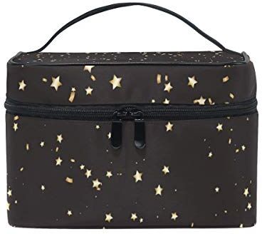 hengpai fiore geometrico astratto trousse da viaggio makeup Train Cases organizer portaoggetti per donne multi7 Taglia unica