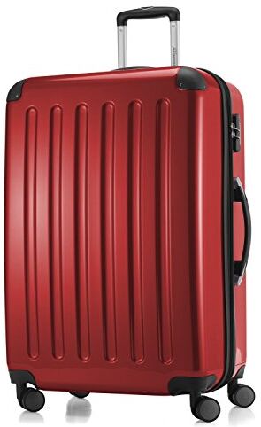 Hauptstadtkoffer ALEX Valigia rigida, Trolley espandibile, Bagaglio con 4 ruote doppie, 75 cm, 119 litri, Rosso