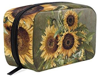 AJINGA , trousse da viaggio con girasole e frutta, con cerniera Multicolore 1 Misura unica