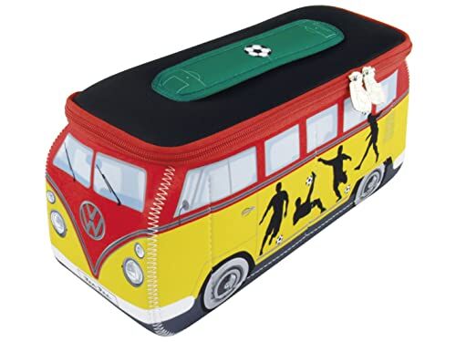 Brisa VW Collection Volkswagen Beauty-case da viaggio in Neoprene, porta oggetti con manico, Campervan Bus T1 design (Calcio/Multicolore/Grande)