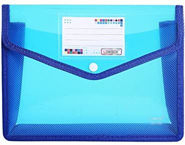 BAGLEV Cartelle di file, Borsa con cerniera for documenti, Cartella, Borsa con cerniera, Borsa for documenti in plastica, 10 pezzi Cartelle in plastica trasparente di colore A5 Borsa for file Porta documenti