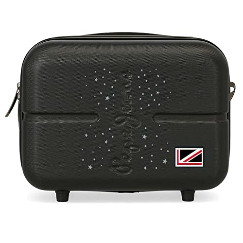 Pepe Jeans Jane Valigia, Nero, Taglia unica, Borsa per WC in ABS