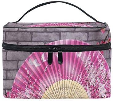 MONTOJ Pink Folding Fan trousse cosmetici Borse