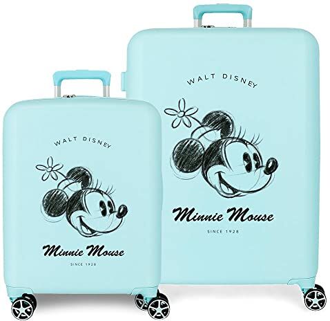 Disney Set valigie  Minnie You are Magic Blu 55/70 cm ABS rigido Chiusura TSA integrata 88L 6,8 kg Bagaglio a mano 4 doppie ruote