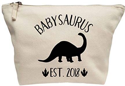 Creative Flox Trousse per trucchi, personalizzabile, con data di Babysaurus