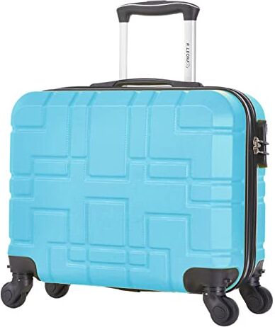 Leone Valigia EasyJet 45x36x20 cm Trolley Bagaglio a mano in ABS 4 Ruote (Celeste, 8088 Valigia 45x4x20cm)