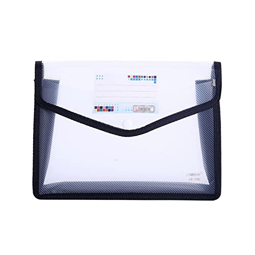 BAGLEV Cartelle di file, Borsa con cerniera for documenti, Cartella, Borsa con cerniera, Borsa for documenti in plastica, 10 pezzi Cartelle in plastica trasparente di colore A5 Borsa for file Porta documenti