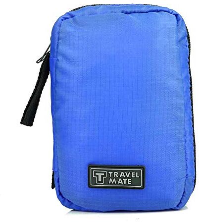 PYXWSM XWSMUSborsa portaoggetti portatile pieghevole con cerniera per cosmetici Organizer per trucco da viaggio di grande capacità(blu)