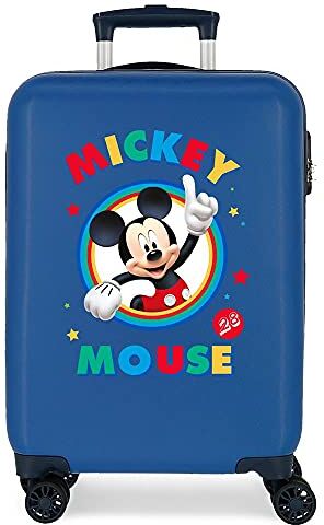 Disney Circle Mickey Trolley cabina Azzurro 37x55x20 cms Rigida ABS Chiusura a combinazione numerica 34L 2,6Kgs 4 doppie ruote Bagaglio a mano