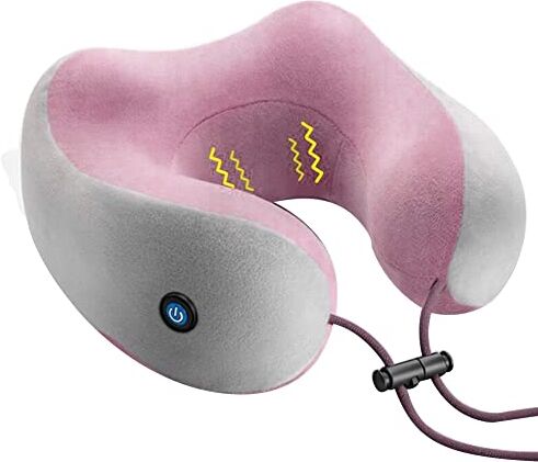 Uposao Massaggiatore Collo Cuscino Da Massaggio A Forma Di U Cuscino Da Viaggio Memory Foam Cuscino Ricaricabile Tramite Usb Per Donna, Uomo, Adolescenti, Ufficio, Casa, Autobus/Aereo/Treno Viaggio