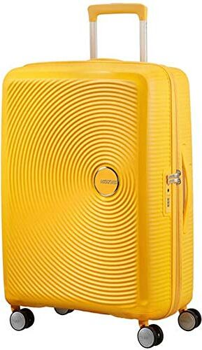 American Tourister Tsa Exp, Spinner Espandibile Bagaglio A Mano Unisex Adulto, Giallo (Golden Yellow), L 77 cm 110 L