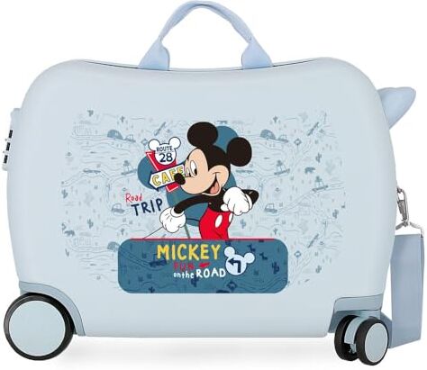 Disney Valigia per bambini  Mickey Road Trip blu 50x39x20 cm ABS rigido Chiusura a combinazione laterale 34L 1,8 kg 4 ruote Bagaglio a mano