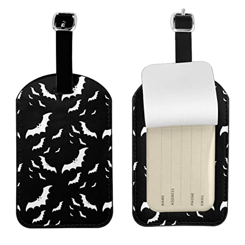 Zentoca Etichetta per bagagli con pipistrelli volanti di Halloween, etichette per bagagli, 1 pezzo, accessori da viaggio, etichetta per bagagli privacy 10,9 x 7,9 cm