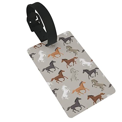 Zentoca Etichetta per bagagli a forma di cavallo, etichette per bagagli, 1 pezzo, accessori da viaggio, etichetta per la privacy, 5,3 x 8,9 cm