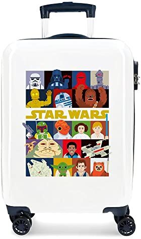 Star Wars The Child Character, Maleta Cabina, 38x55x20 cm ABS Rigido Chiusura a Combinazione Laterale 34L 2 kg, 4 Doppie Ruote, Bianco (Characters)