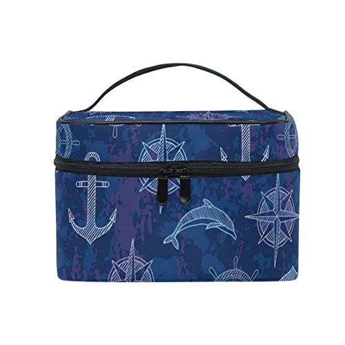 hengpai Beauty case da viaggio con fenicottero, colore: blu Multicolore14 Taglia unica