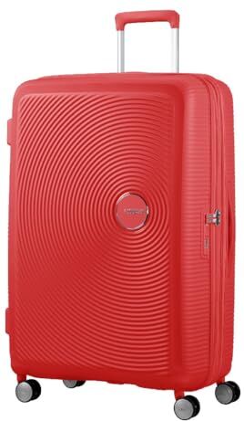 American Tourister Soundbox Spinner L Espandibile Bagaglio a Mano, Spinner L (77 cm 110 L), Rosso (Coral Red)