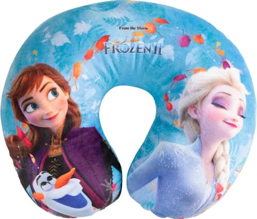 Disney Cuscino per Collo da Viaggio Cervicale in Tessuto Frozen II Bambine Principesse Elsa