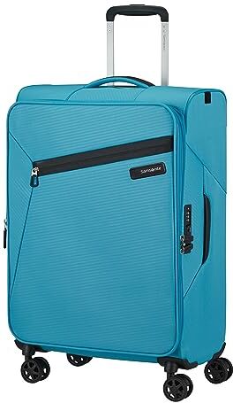 Samsonite Litebeam Spinner M, Valigia Espandibile, Blu (Ocean Blue), M (66 cm 24 L)