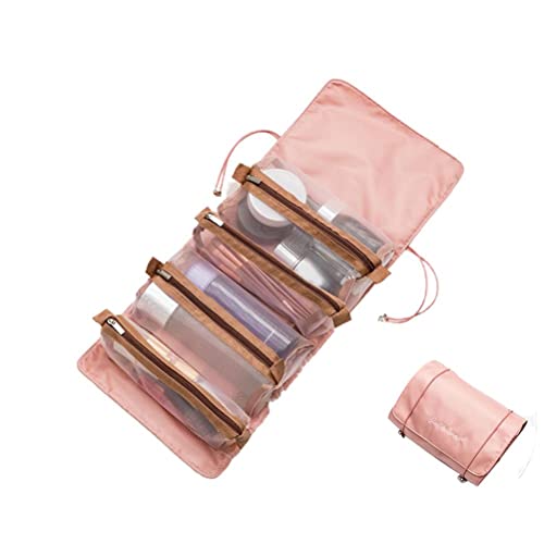 Bagima Borse da Viaggio  20 * 10 * 5 4 in 1 Borsa Cosmetica da Viaggio Portatile per Donna Scatola per Trucchi in Rete Staccabile Borse Grande capacità Articoli da Toeletta Organizer (Q)