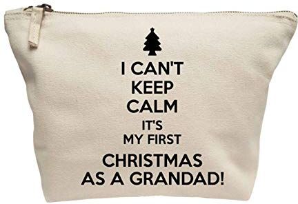 Creative Flox Beauty case con scritta"Keep Calm Christmas Grandad