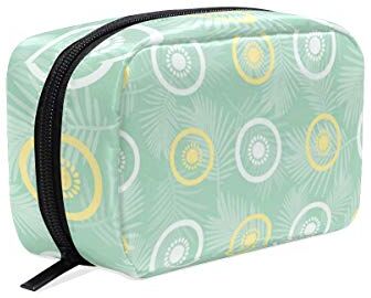 Mnsruu Beauty case da viaggio con foglie di palma, colore: Verde