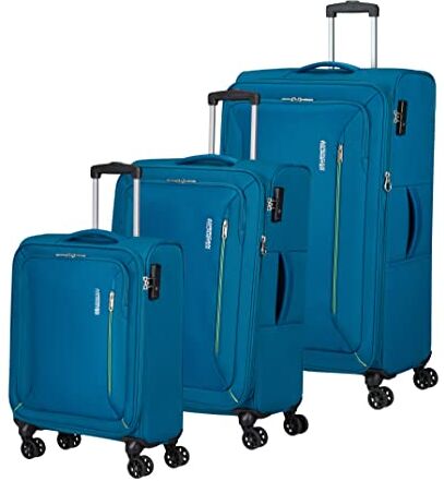 American Tourister Hyperspeed, Set Di Bagagli Unisex Adulto, Turchese (Deep Teal), Taglia Unica