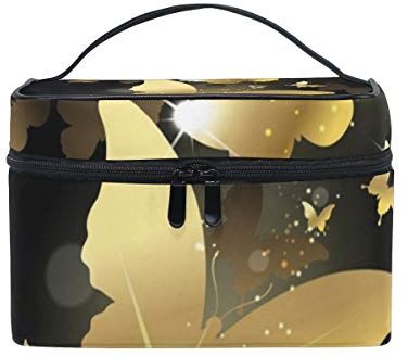 hengpai Trousse da viaggio con farfalla, colore: Oro