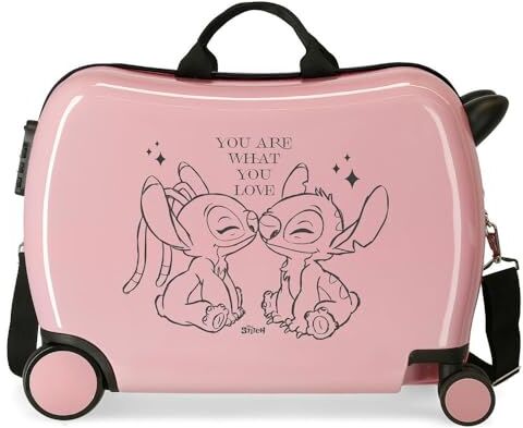 Disney Joumma  Stitch You Love Valigia per bambini rosa 50 x 38 x 20 cm Rigida ABS Chiusura a combinazione laterale 38 L 1,8 kg 2 ruote Bagagli Mano, Rosa, Valigia per bambini