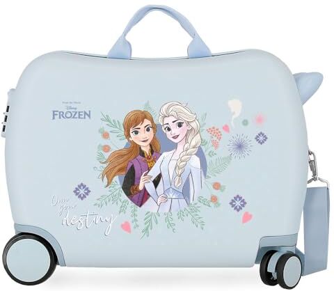 Disney Frozen Possiedi il tuo destino Valigia per bambini blu 50x39x20 cm ABS rigido Chiusura a combinazione laterale 38L 1,8 kg 4 ruote Bagaglio a mano